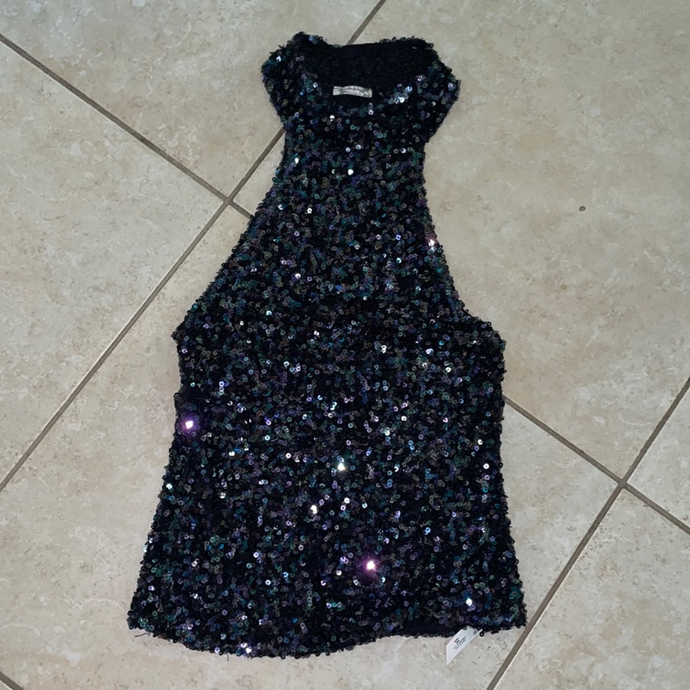 FreePeople sequins halter top